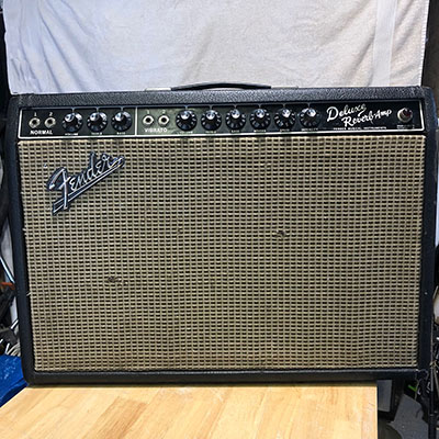 1967 Deluxe Reverb guitar amplifier, front view